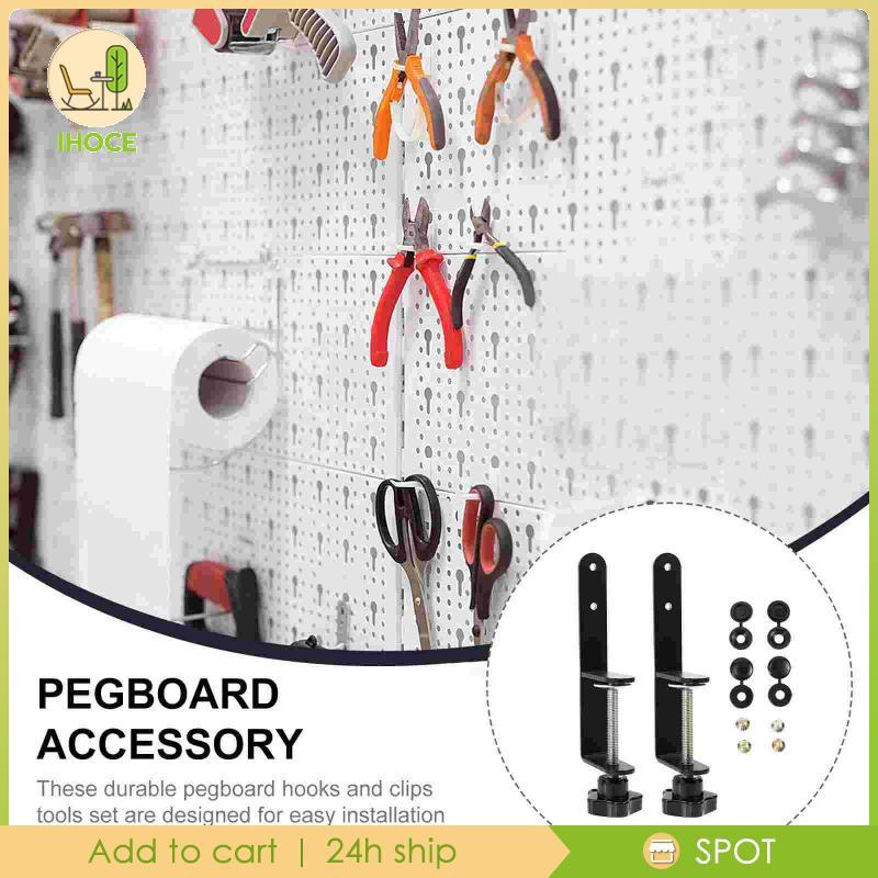 [Ihoce] 2 ชิ้น Pegboard Desk Mount ยืนสนับสนุนคลิปยึดคลิปยึดคลิปหนีบโต๊ะสําหรับ 1- 5 ซม.โต๊ะสําหรับห