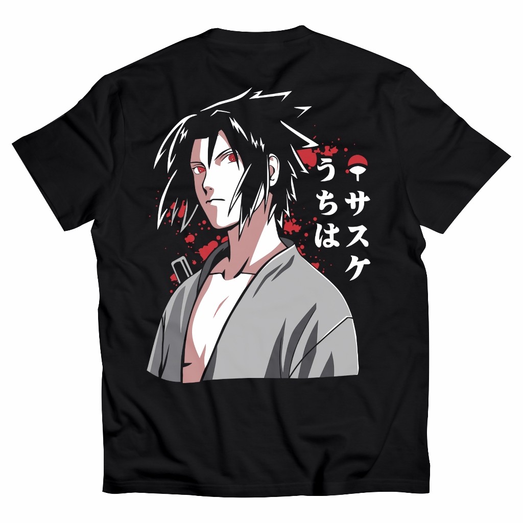 SASUKE UCHIHA V2 NARUTO SHIPUDEN 019NS อะนิเมะเสื้อผ้า - เสื้อยืดอนิเมะ - เสื้อยืดอนิเมะ - ผ้าฝ้ายหว