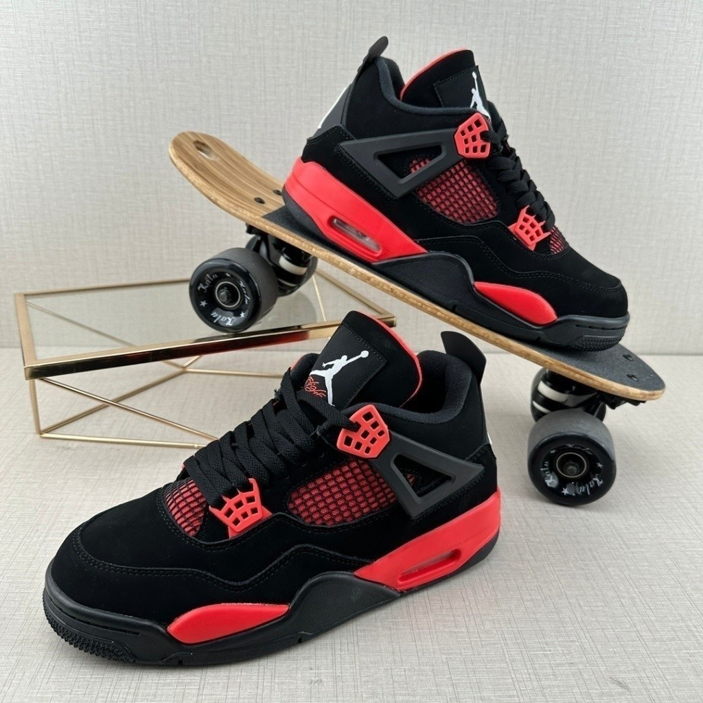 ราคาที่ดีที่สุด Air 4 "Red Thunder" Black/White-Red CT8527-016 AJ 4 Retro Sneaker รองเท้าบาสเก็ตบอล