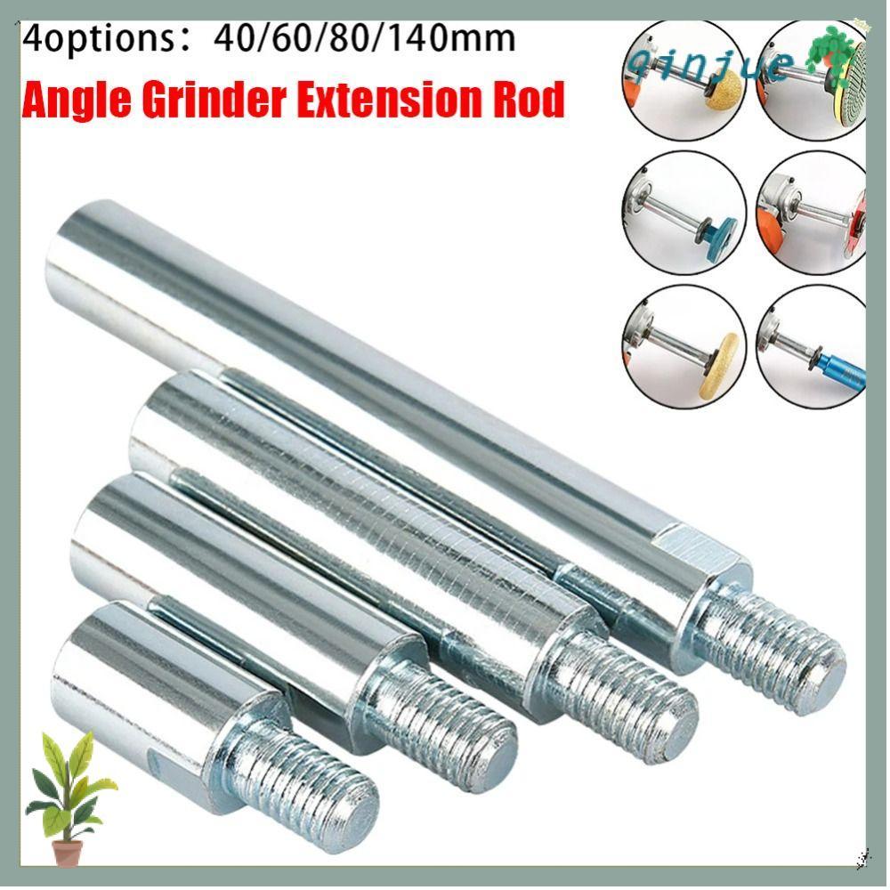 QINJUE 1 ชิ้น Extension Rod, อุปกรณ์ขัด 40/60/80/140 มม.เครื่องบดมุมอะแดปเตอร์ Rod, สําหรับรุ่น 100 125 เครื่องบดมุม M10 ด้ายเพลาบดการเชื่อมต่อ Rod