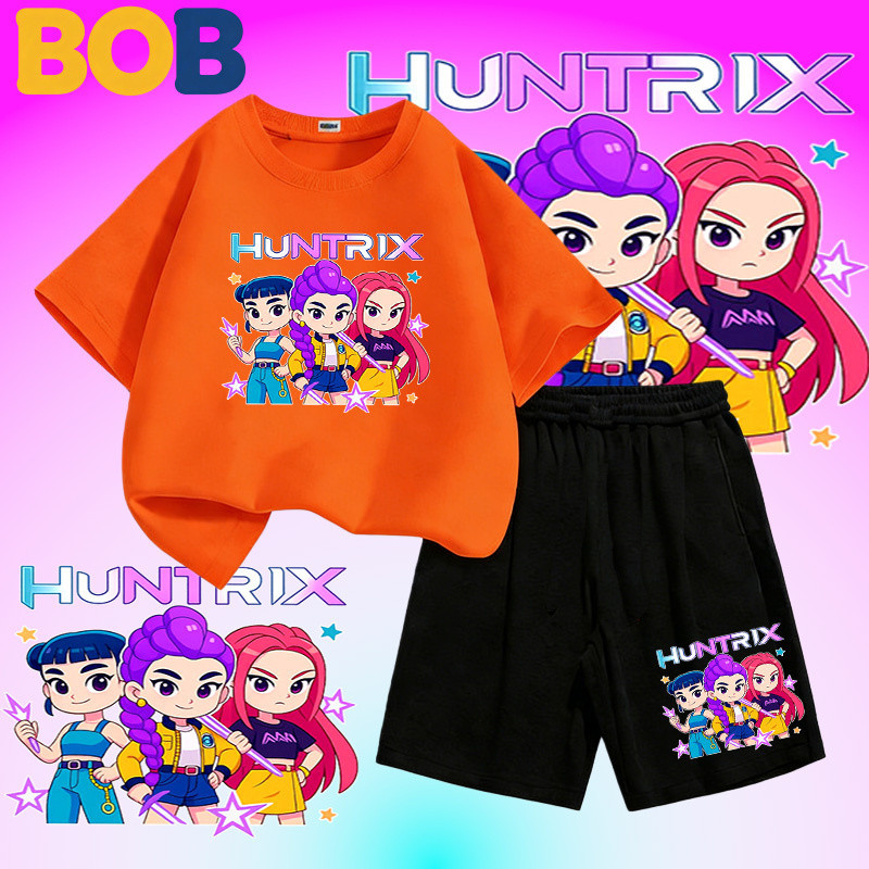 BOB [พร้อมส่ง]เสื้อผ้าเด็กผู้ชายชุดสวย KPOP Hunter Girl ผ้าคอตตอนผสม ทรงหลวม ไม่ยับ ใส่ได้ทุกวัน แฟชั่นเด็กชายนิยมมาก#21 ราคา ถูกที่สุด ดีลบีเคเค แกลเลอรีภาพที่ 5