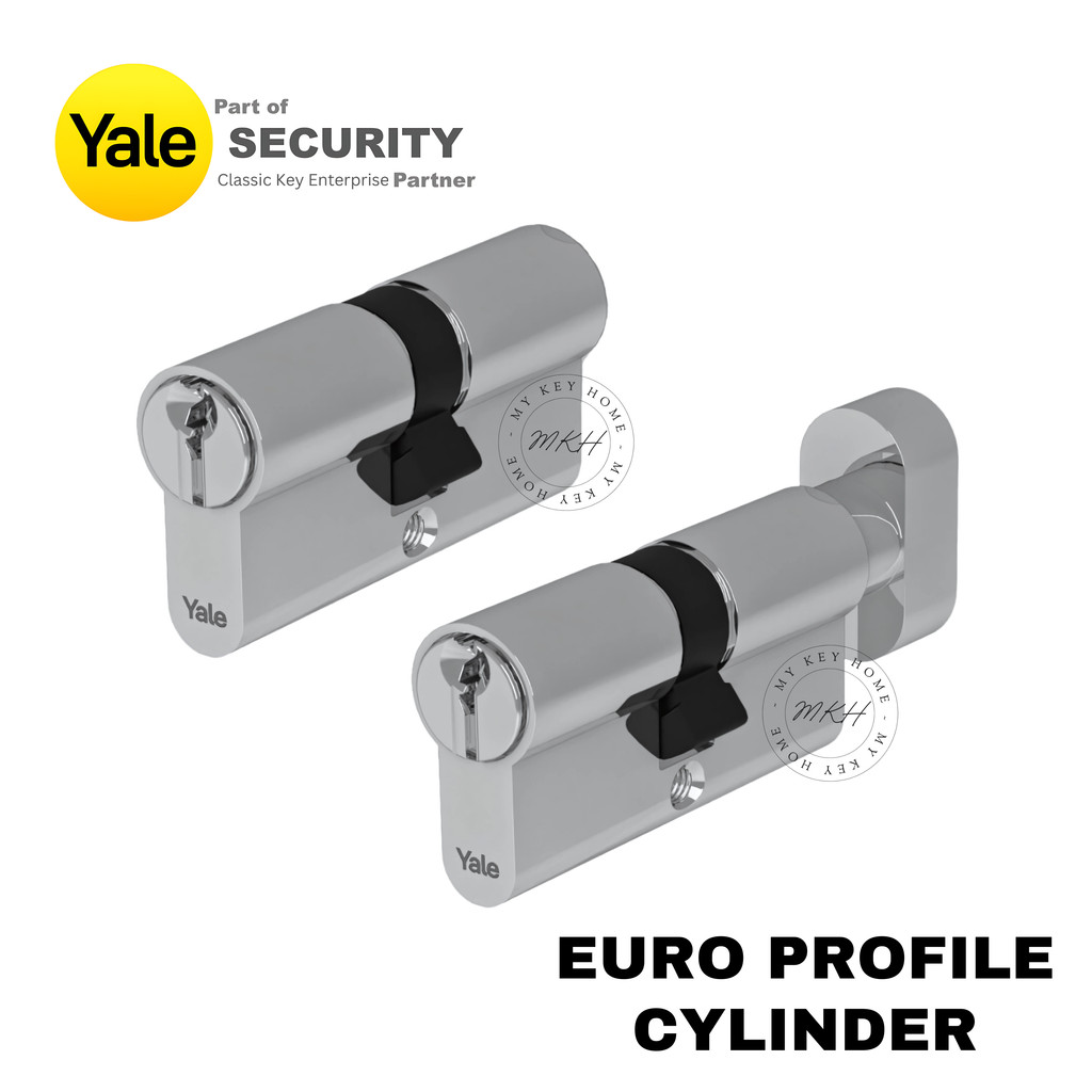 Yale Euro Profile กระบอก Mortise ล็อคประตู Essential Series ขนาด 60 มม. - 70 มม.