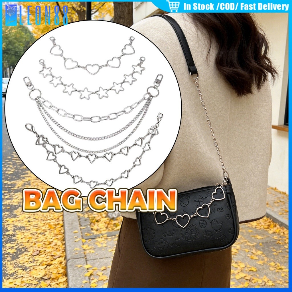 ของมาใหม่！สายโซ่โลหะห้อยกระเป๋า สายคล้องกระเป๋า DIY 1ชั้น/2ชั้น ตกแต่งสะพายข้าง ความยาวให้เลือก27-40CM