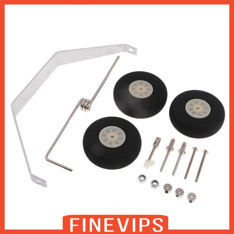 [Finevips] Landing Gear สําหรับ Taildragger พร้อมพวงมาลัยสําหรับเครื่องบิน RC Cessna 182