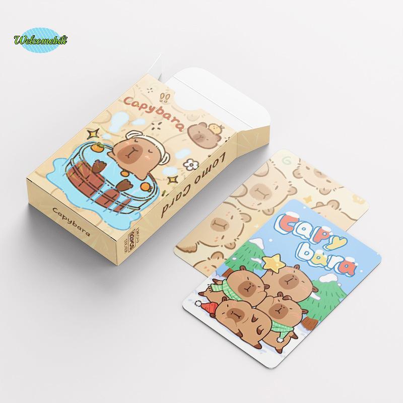 [WLB-t] 92 ชิ้นอะนิเมะ Capybara การ์ด Lomo สนุก Kapibala คอลเลกชันการ์ดหุ่น Gate Secret น้ํา Porpois
