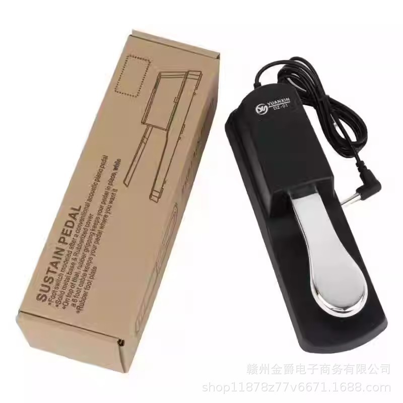 เปียโนไฟฟ้า Sustain Pedal เหยียบเดี่ยวเปียโนอิเล็กทรอนิกส์ Sustain Pedal Universal Mute เปียโนเหยียบ