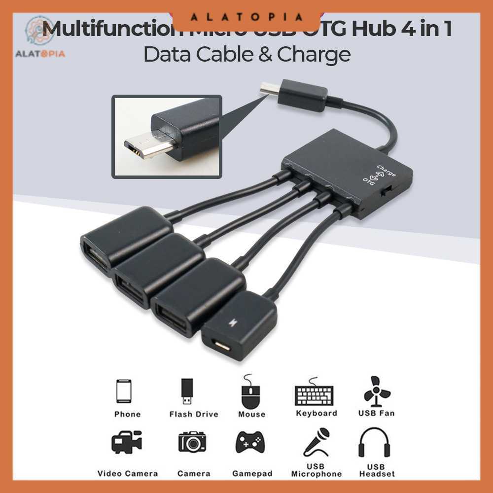 มัลติฟังก์ชั่น Micro USB OTG Hub 4in1 Data Cable & Charge - M3H4