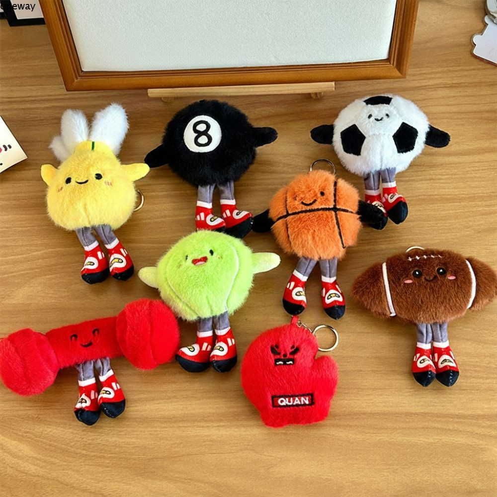 ของเล่นตุ๊กตาฟุตบอล หนึ่งเวย์ พร้อมฟุต จี้ชนิดลูกน่ารัก บิลเลียดรักบี้สร้างสรรค์ยิ้มใบหน้าแสดงออกพวงกุญแจของขวัญวันเกิด