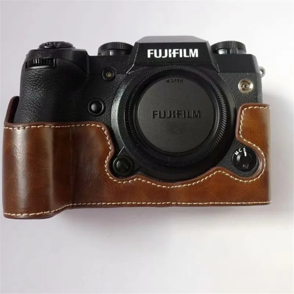 X-H2 X-H2S กล้องหนัง PU ครึ่งฐานสําหรับ Fujifilm XH2S XH2 กล้อง