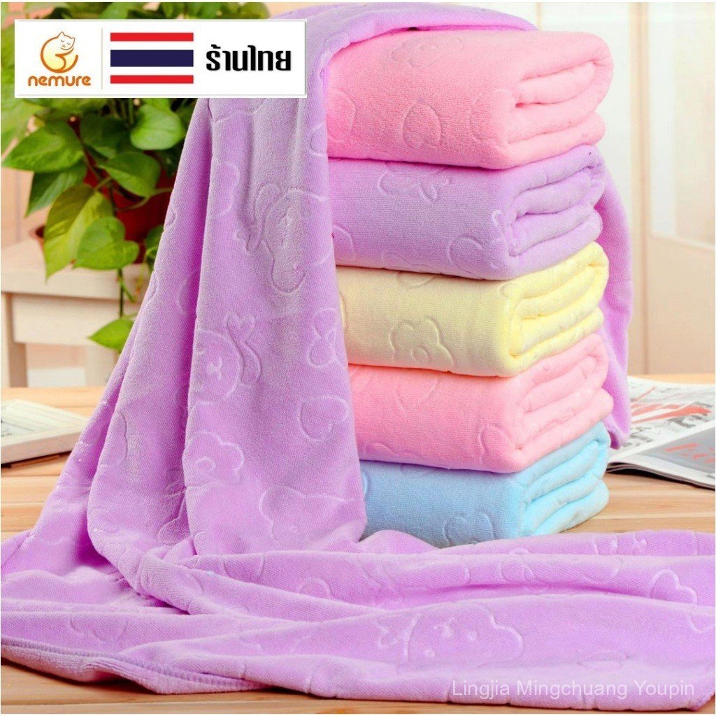 DQ6S (F-140) ผ้าเช็ดตัวนาโนสําหรับเช็ดตัว ผ้าหนานุ่ม สีสันสดใส มีให้เลือก 6 สี