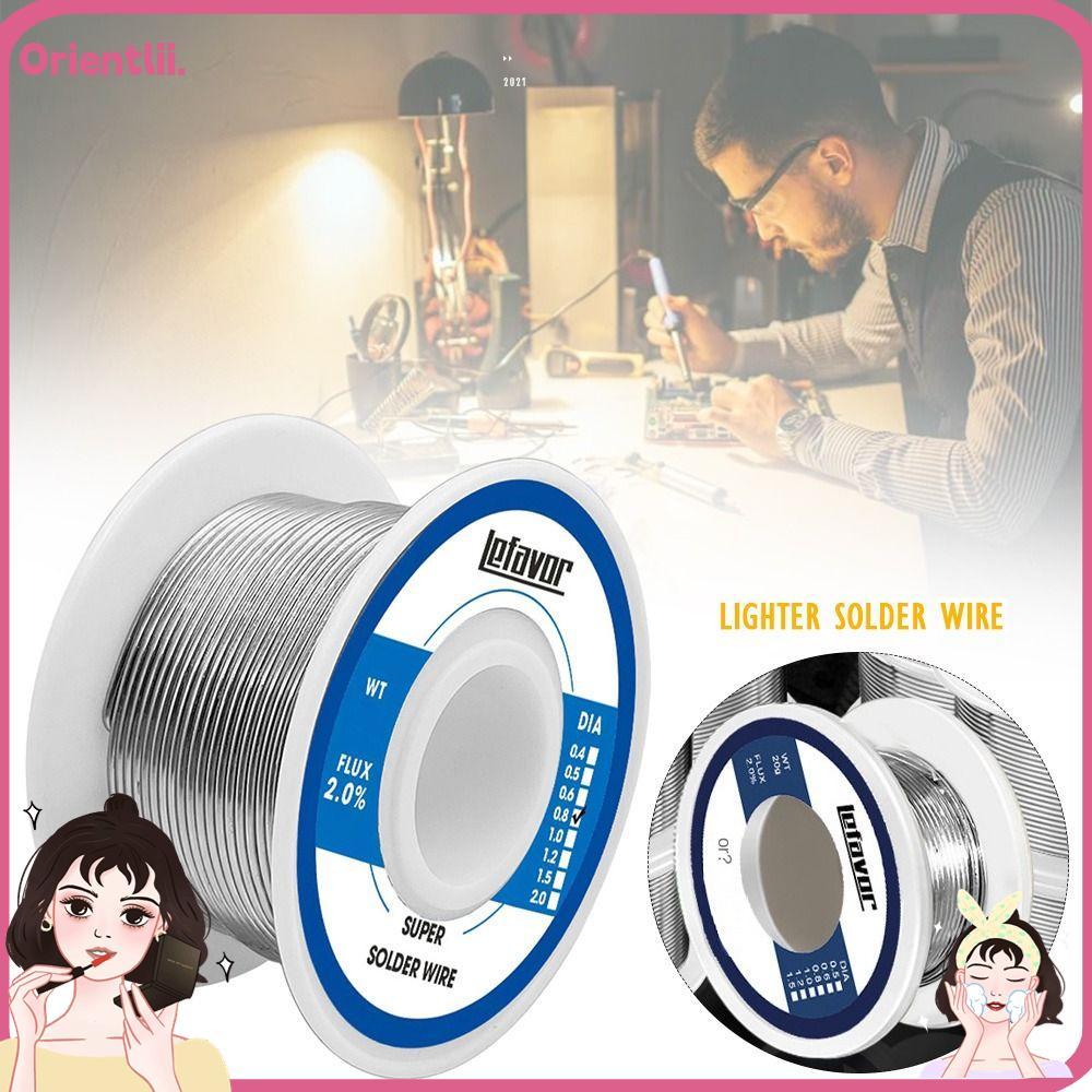 ORIENTTK Corel Solder, FLUX 2.0% ไม่มีทําความสะอาดลวดเชื่อมอุณหภูมิต่ํา, ทนทาน 20g 50g 100g 0.8 1.0m