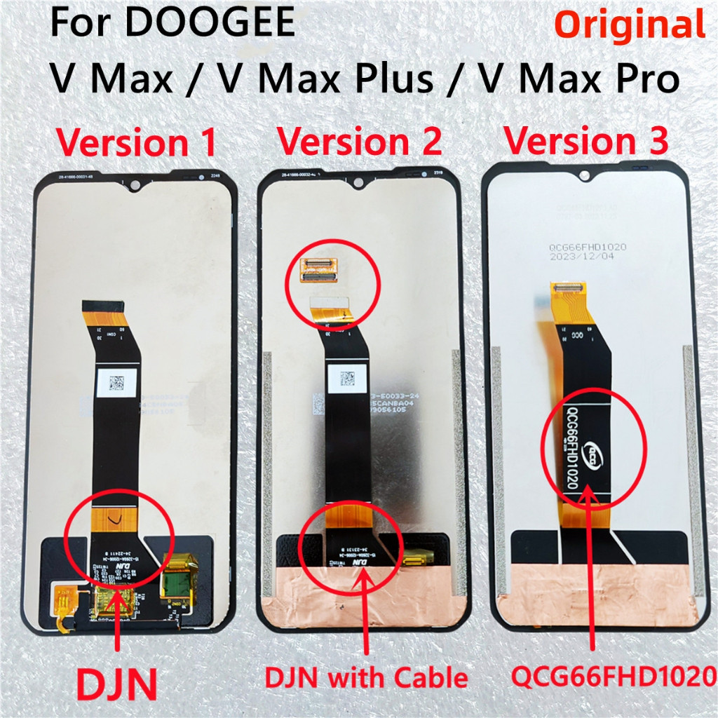 6.58" สําหรับ Doogee V Max จอแสดงผล LCD + Touch Screen Digitizer Assembly 100% ใหม่ Vmax plus PRO S1