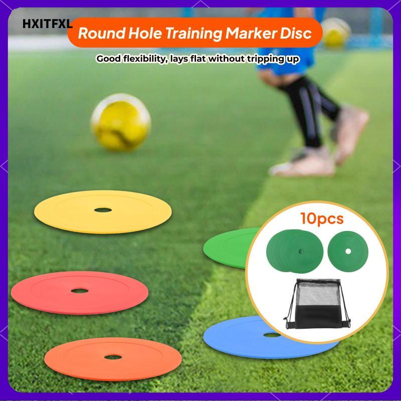 [hxitfxl] Agility Practice Flat Discs Non Slip Football Training Cones Rubber Marker Plates for Field Drills
