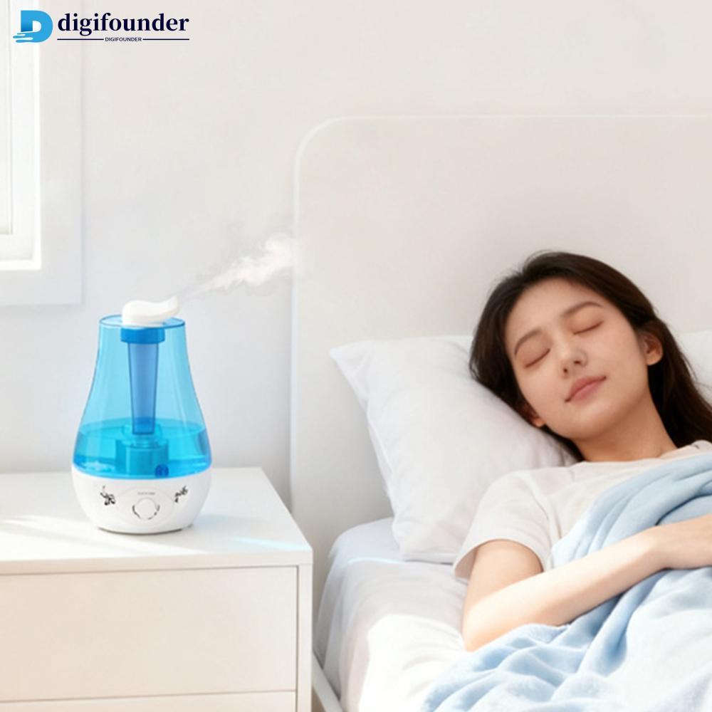 DIGIFOUNDER 3L Dual Mist Humidifier สี LED Night Light Tabletop Humidifier Dryness Relief Air Moistu