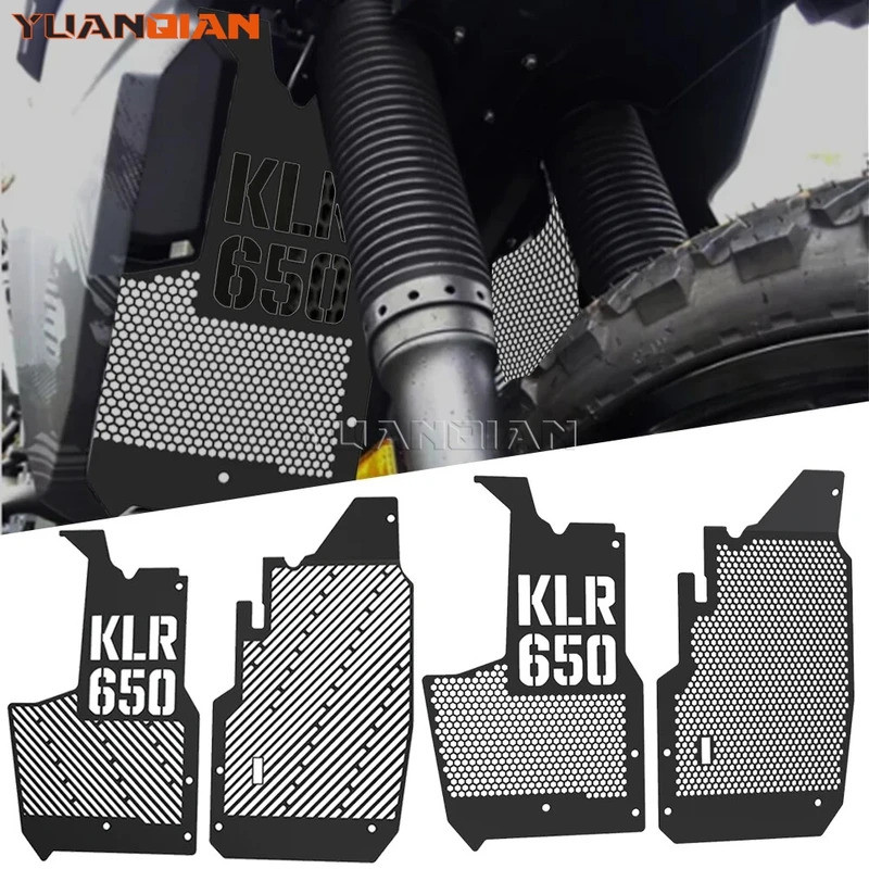 YU CNC MotorcycleS For Kawasaki KLR650 2022 2023 2024 KLR 650 S Traveler Adventure Radiator Grille C