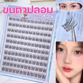 Eyelashes ขนตาปลอม ขนตาปลอมธรรมชาติ ขนตาปลอมแบบไม่ต้องใช้กาว ขนตา แบบธรรมชาติ 100/120 ช่อ/กล่อง