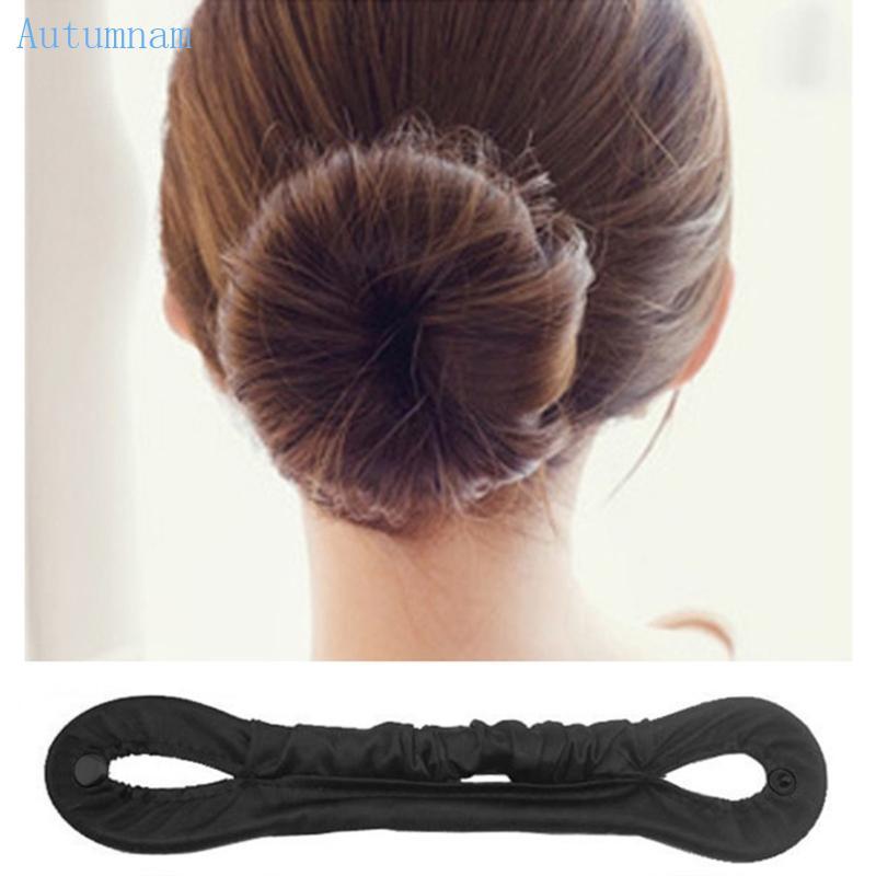 AUTU เครื่องทํามวยผมผ้าเครื่องมือกิ๊บติดผมกันลื่นที่ปลอดภัยสําหรับจัดแต่งทรงผมยาว