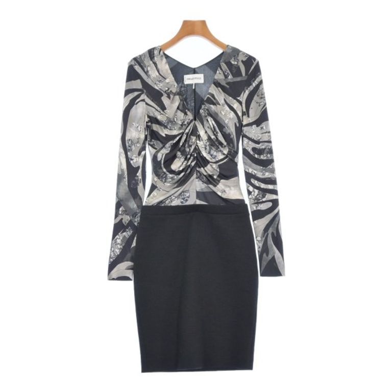 Emilio Pucci Dress gray Women black White Direct from Japan Secondhand
