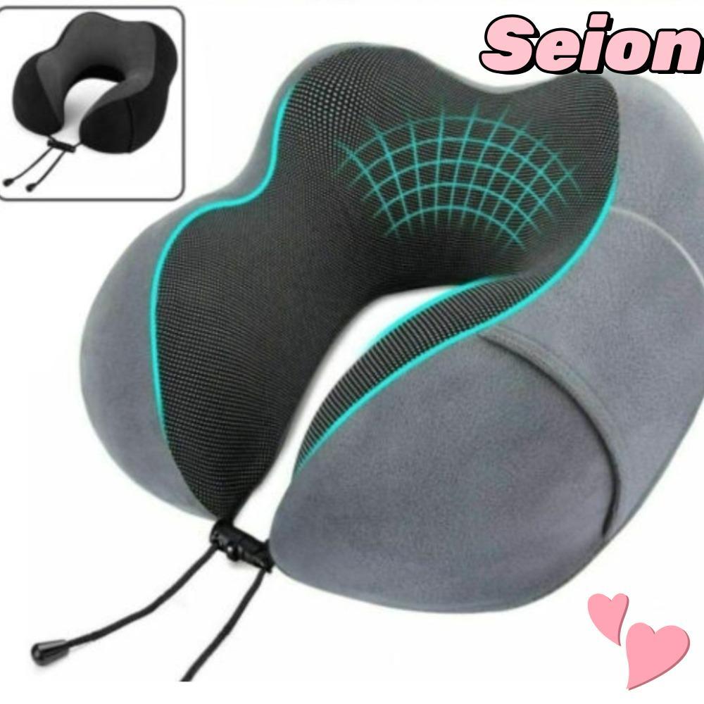SEION หมอนรูปตัว U, รองคอ 30*25*15 ซม. หมอนเดินทาง, styler Eacred Healthcare คอป้องกันช้า Rebound Pl