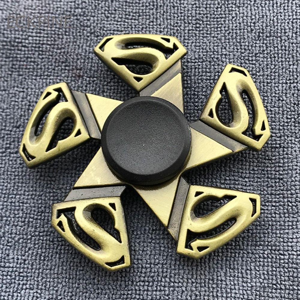 ECKPINE Finger Spinner, สีทองเหลือง ADHD ความวิตกกังวล Fidget Spinner, Hand Spinner โลหะตลก Cool Han