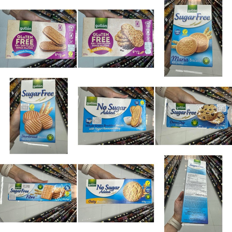 Gullon Sugar Free Maria Biscuit 400 G. บิสกิต ปราศจากน้ำตาล กูยอง / Gluten Free Sandwich Chocolate บ