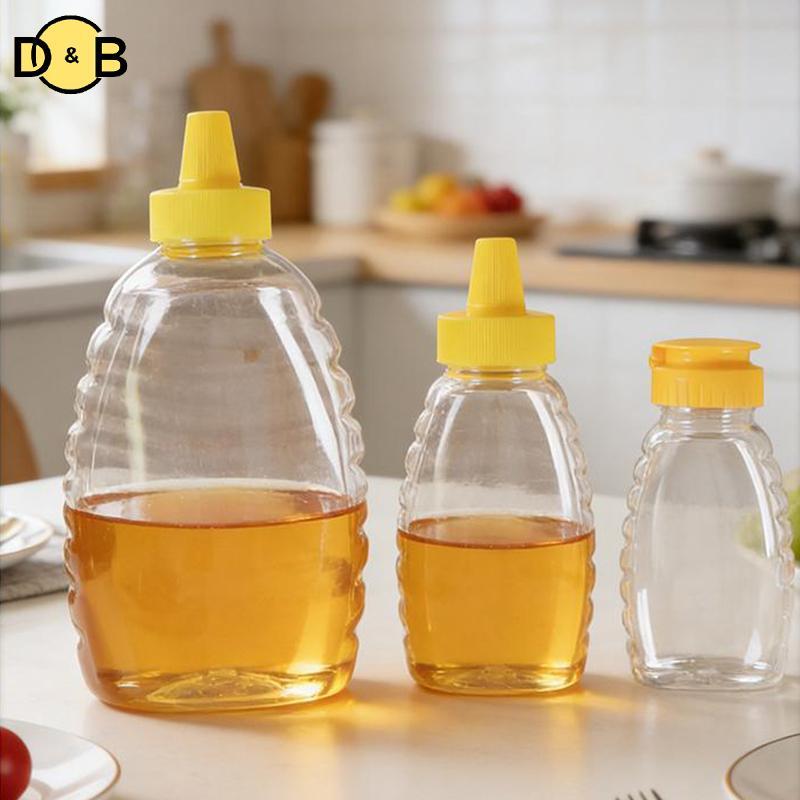 [DB] 180/320/360/720 ML ใสนํามาใช้ใหม่พลาสติกขวดน้ําผึ้งบีบขวดน้ําผึ้งคอนเทนเนอร์ผู้ถือที่มีฝาปิดพลิ