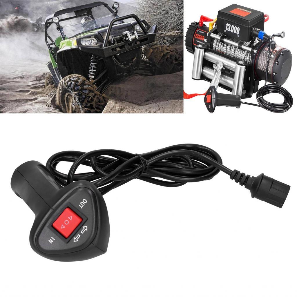rc_dragons.th Mulcort Winch Controller รีโมทคอนโทรลไฟฟ้าไร้สายมือถือพร้อม 9.2ft สายปลั๊กแอนด์เพลย์ระ