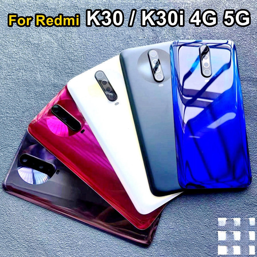 Replacement Back Battery Cover with Camera Lens for Redmi K30 K30i 4G 5G