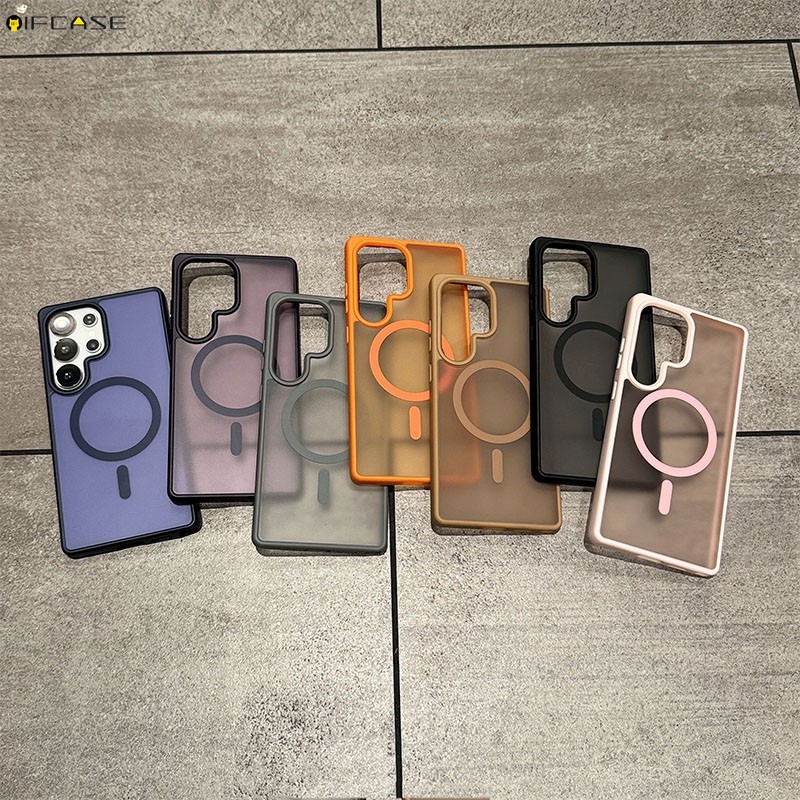 สําหรับ Samsung Galaxy S26 S25 Edge S24 S23 Plus Ultra FE S26 + S25 + S24 + S23 + เคสโทรศัพท์ Magnetic Frosted ธุรกิจสีดําสีเทาชายหญิง Hard Casing Case Cover ราคา ถูกที่สุด ดีลบีเคเค แกลเลอรีภาพที่ 2
