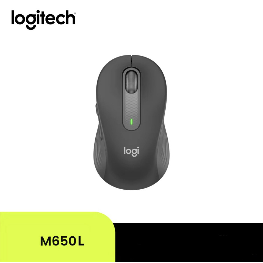 Logitech Signature M650L Wireless Mouse Bluetooth and USB - Graphite ( เมาส์ไร้สายสำหรับมือขนาดใหญ่ )