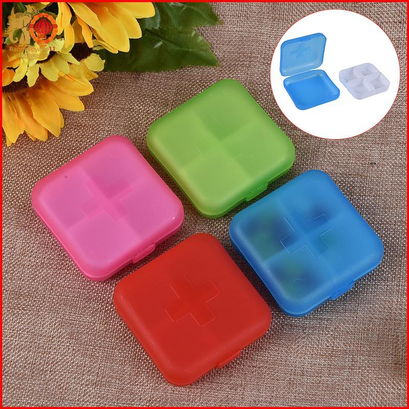 [RG1] กล่องยา 4 ช่องกรณียาแบบพกพา Travel Dispen ภาชนะเก็บยา [th]