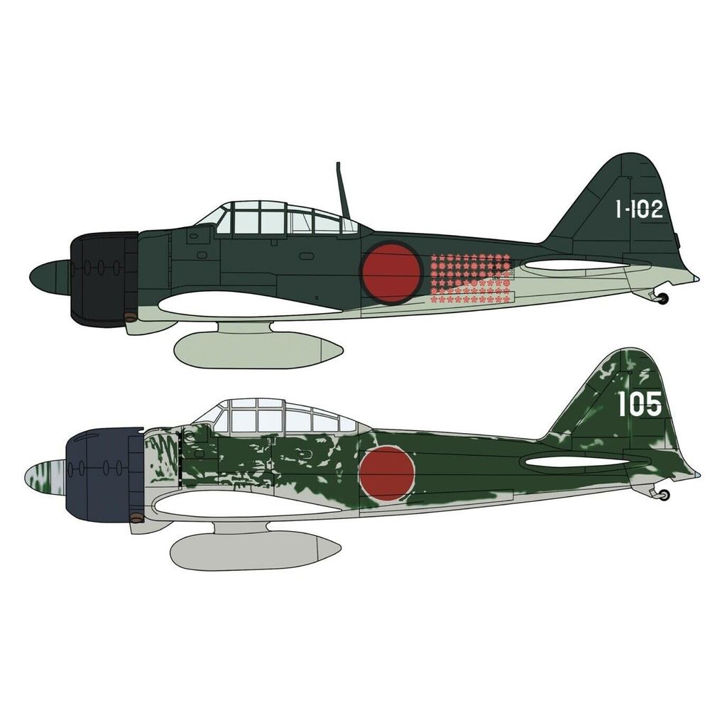 Hasegawa 172 กองทัพญี่ปุ่น Mitsubishi A6M2bA6M3 Zero Type Carrier Fighter Type 2122 Rabaul Ace ชุดพล