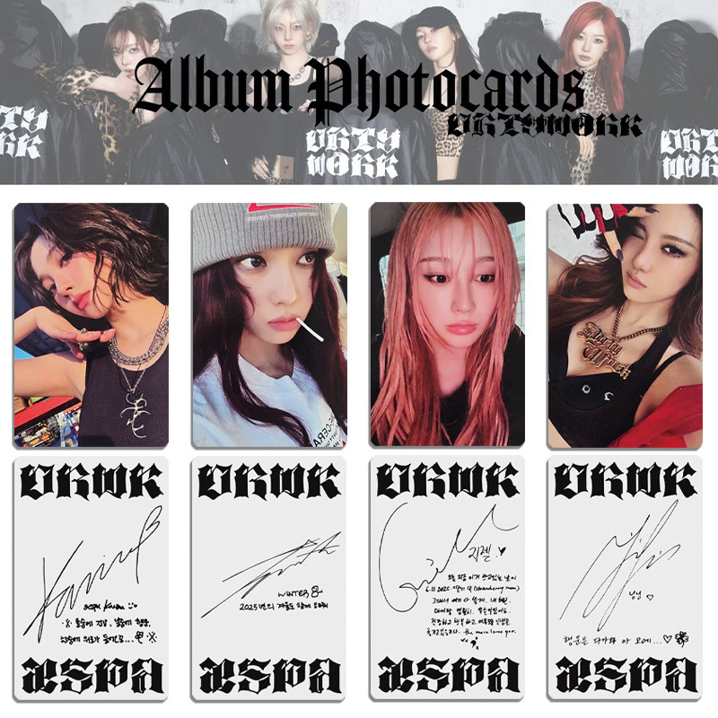 Aespa Lucky Fast Card คนงานอัลบั้มแฟลชการ์ดสกปรกการ์ดพิเศษ Zha ktown4u การ์ด QNB9