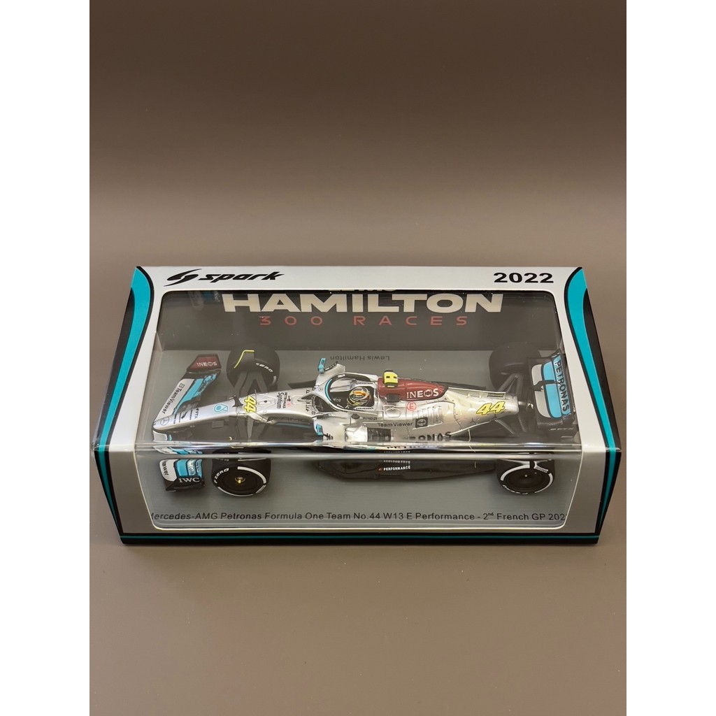 [spark] 1/43 Hamilton France 2022 F1 Model Fleet: Mercedes AMG W13 Straw GP 2nd Driver: Lewis Hamilt