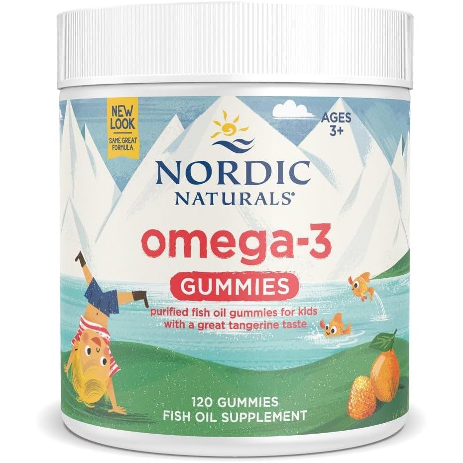Nordic Naturals Nordic Omega-3 Gummies, Tangerine - 120 Gummies - 82 mg Total Omega-3s with EPA & DH