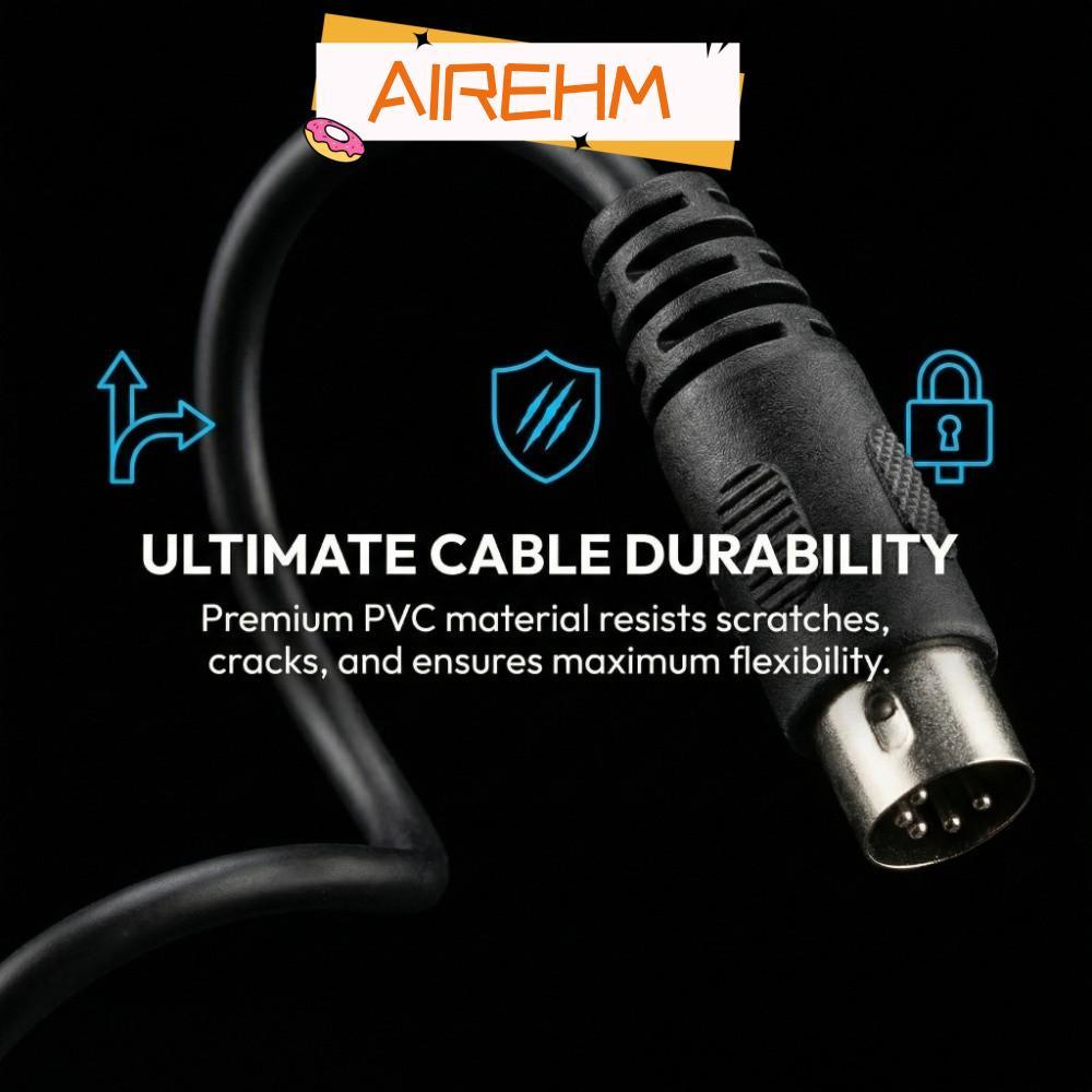 ตัวแปลงเมาส์คีย์บอร์ด AIRE1HM, สายแปลง Plug-and-Play DIN 5 Pin Male to Mini DIN 6 Pin Female, Compac