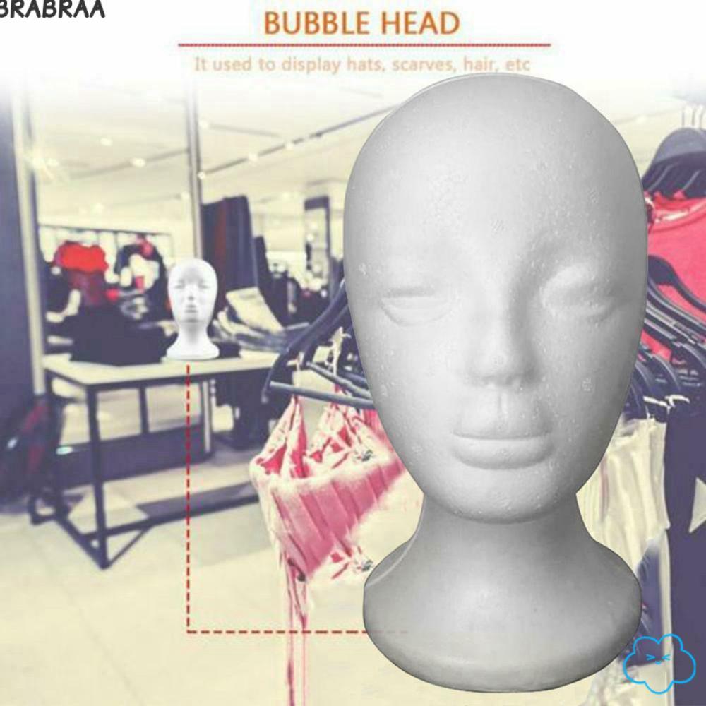 BRABRAA 10.8 Head Model Rack Wide White Dummy Wig Display Stand