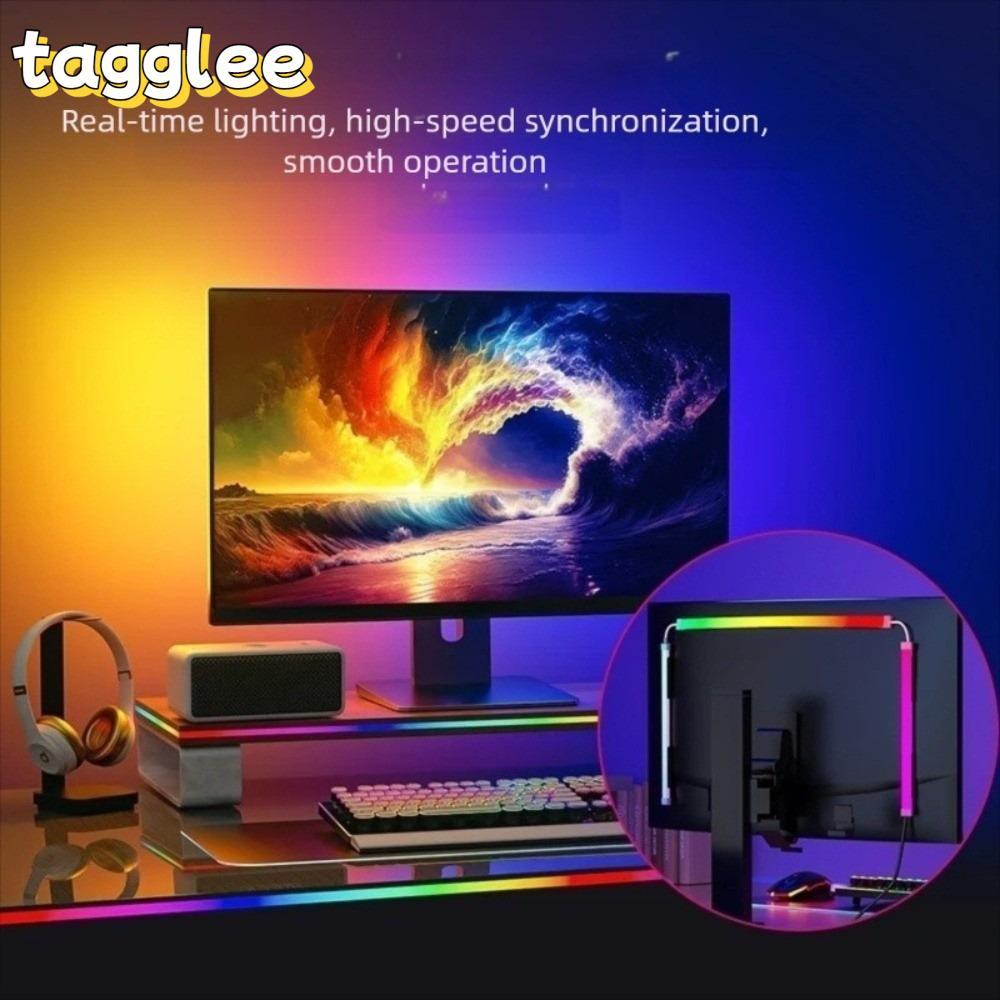 TAGGLEE Gaming LED Strip, คอมพิวเตอร์ตั้งโต๊ะ 24 27 32 นิ้วหน้าจอคอมพิวเตอร์ LED Strip, แถบ USB ตกแต