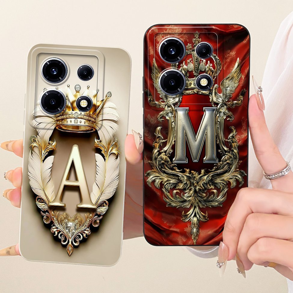 Infinix Note 30 VIP Case Cover Luxury AZ ตัวอักษร 2D ปลอกซิลิคอนทาสี Infinix Note 30VIP X6710