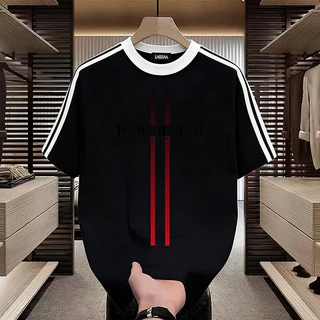 LABZAA เสื้อยืดแขนสั้นคอกลม วินเทจฟอกน้ำ Oversized ลวดลายแฟชั่น ระบายอากาศ ผ้าฝ้าย 100% YG2770