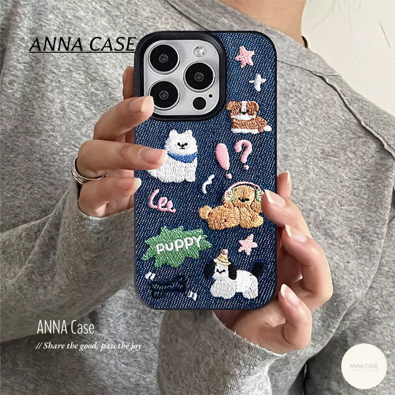สำหรับ Samsung A56 A36 A05s A17 A15 A07 A35 A06 A24 A16 A15 A54 A34 A53 A55 S23 ULTRA เคสลายหนังลูกสุนัขการ์ตูนน่ารัก