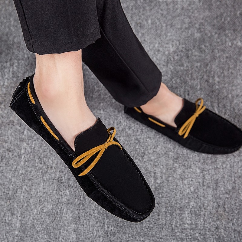 รองเท้า Loafer ผู้ชาย หนัง ทันสมัย Loafer ผู้ชาย ระบายอากาศ สปอตสินค้า แมตช์ง่าย คุณภาพสูง