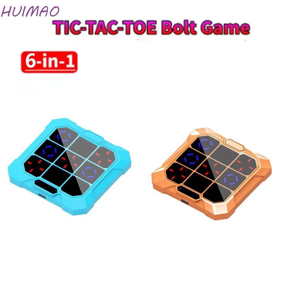 HUIMAO Montessori Puzzle Table Game, 6in 1 Intelligent TIC-TAC-TOE Bolt Game, Multifunctional Thinki