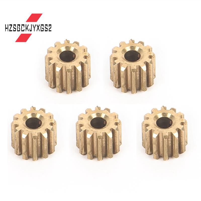 Hzsbckjyxgs25Pcs 12T ทองเหลือง Pinion เกียร์มอเตอร์เกียร์สําหรับ D12 D42 1/10 RC รถอะไหล่อุปกรณ์เสริ