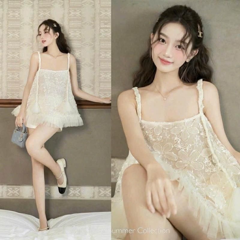 3D LACE SHIRT + 3 CREAM BLUE PINK TAFA PANTS SET