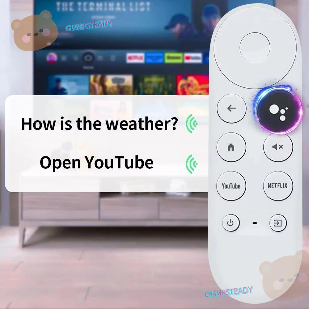 CHAMPSTEADY สําหรับ Google Chromecast Remote, Snow Color G9N9N เปลี่ยนรีโมทคอนโทรลด้วยเสียง, การออกแ