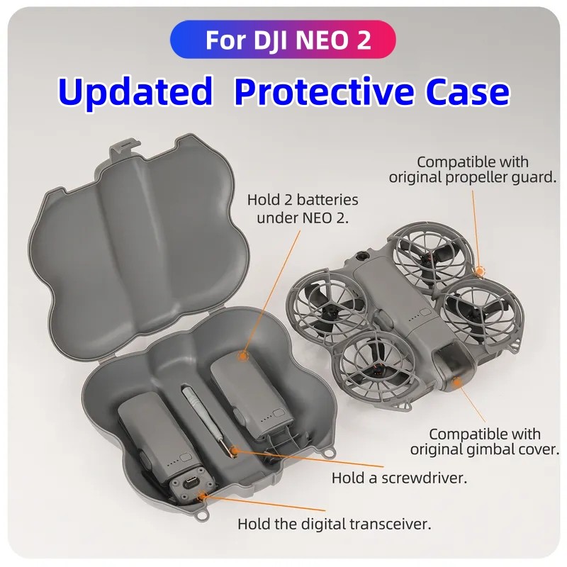 Sunnylife อัพเกรดป้องกันกรณีสําหรับ DJI Neo2