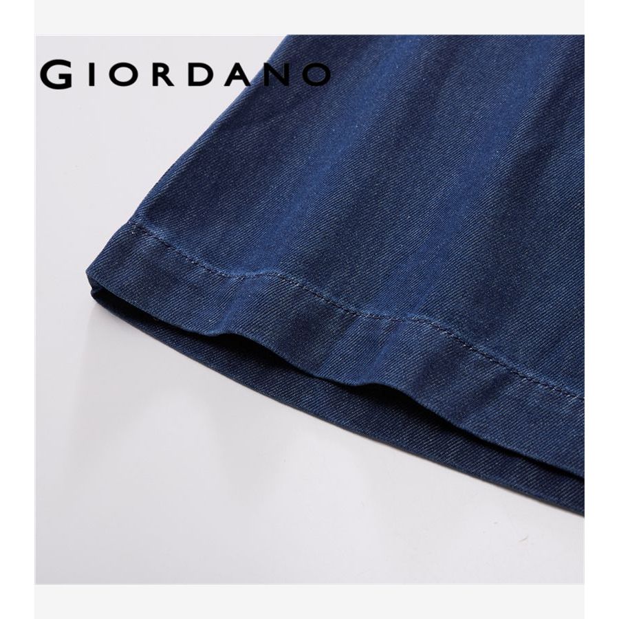 GIORDANO WOMEN Cooling half placket denim dress 13466276 ราคา ถูกที่สุด ดีลบีเคเค แกลเลอรีภาพที่ 8