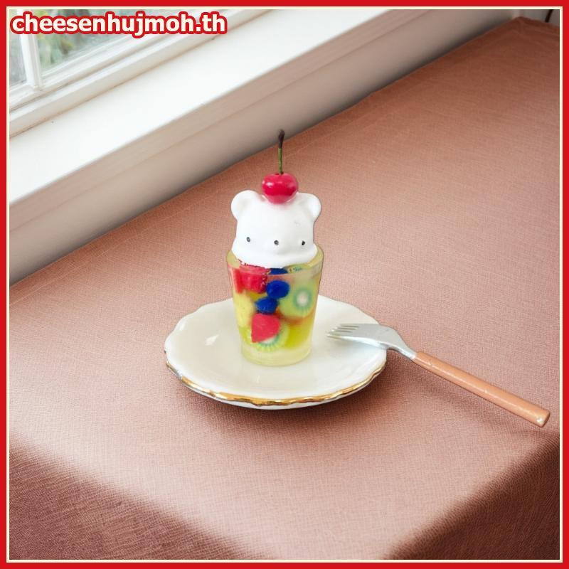 CN 1 ชิ้นของเล่นเด็ก 1:12 1:6 Miniature ตุ๊กตาขนมหวานช็อกโกแลตหมีผลไม้โซดาถ้วยแกล้งทําเป็นเล่นอุปกรณ์ครัว TH