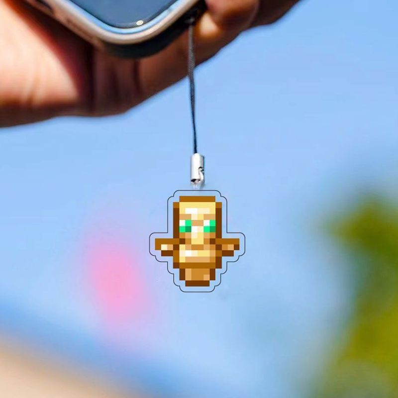 สวัสดิการ Impulse Minecraft Undead Totem ห่วงโซ่โทรศัพท์ Minecraft สินค้าจี้อะคริลิค Minecraft Undea